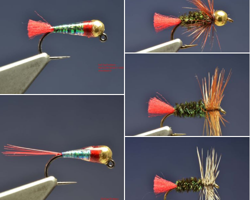 Red Tag variations tied by Martin Westbeek. First dry fly I ever took a fish on. And it's still going strong.